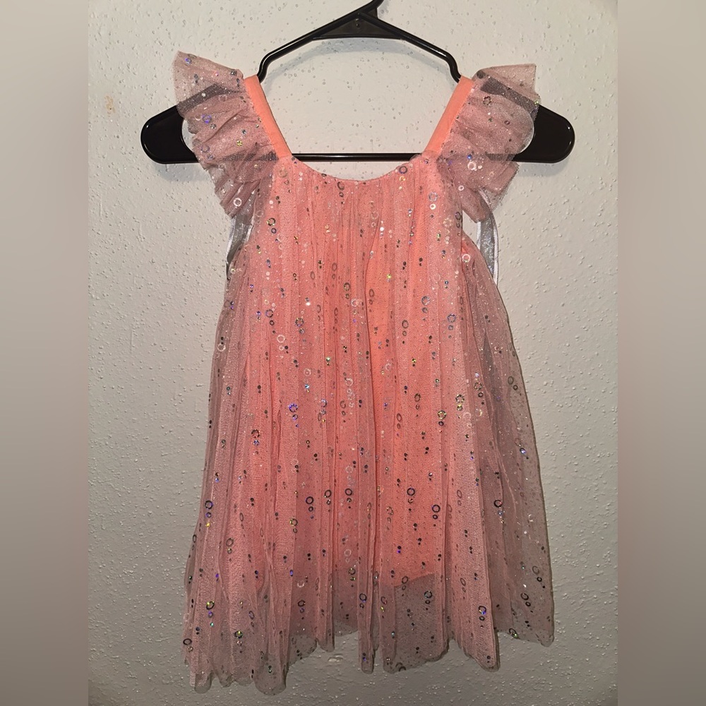 AGQT Baby Girls Tulle Tutu Dress Sleeveless Sequin Layered Dresses Size 2-3T